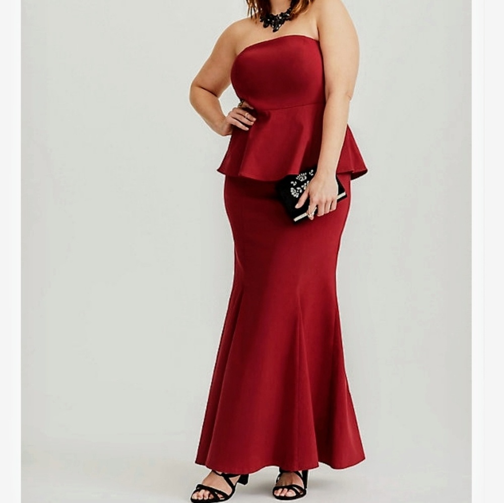 Red evening dress